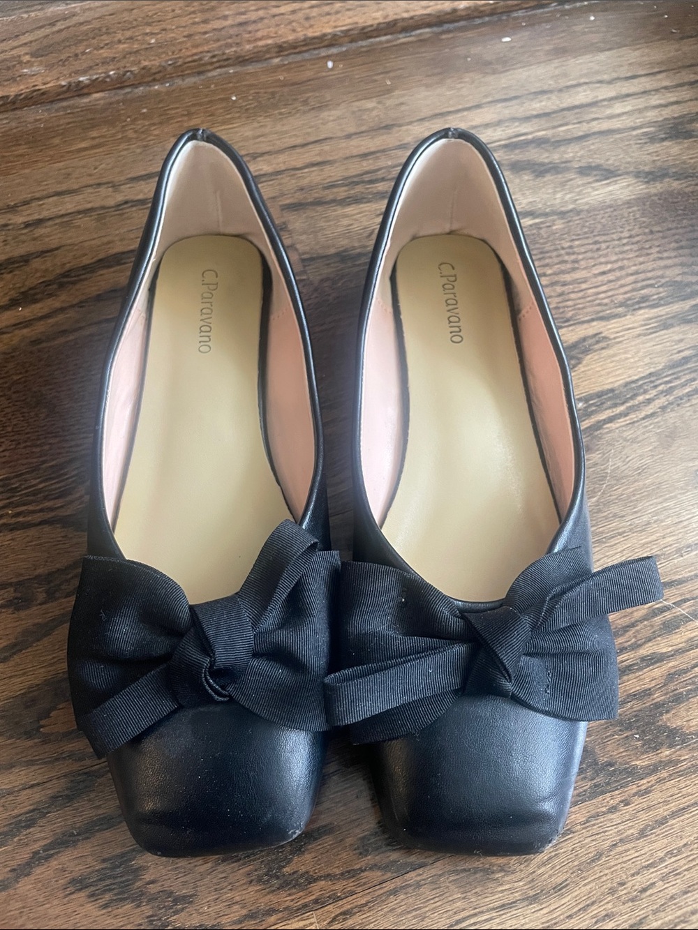 C Paravano black flats size 36